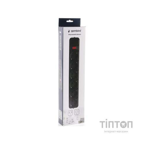 Фільтр мережевий Power Cube 5м, 6 розеток, чорний