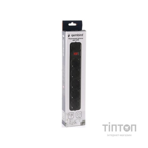 Фільтр мережевий Power Cube для UPS 5 розеток 1.8м, чорний