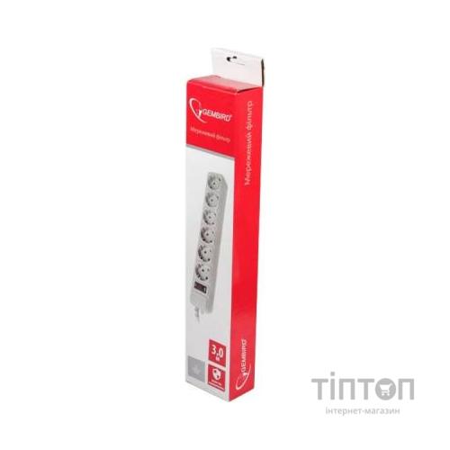 Фільтр мережевий PowerCube SPG6-B-10, 3.1м,6 розеток, сірий