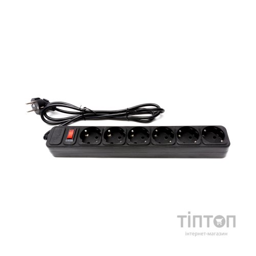 Фільтр мережевий  ProLogix (PRS-075P6-18B) 0.75 мм, 6 розеток, 1.8 м, черный