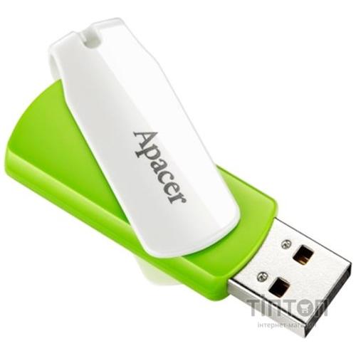 USB флеш накопичувач Apacer 64GB AH335 Green USB 2.0 (AP64GAH335G-1)