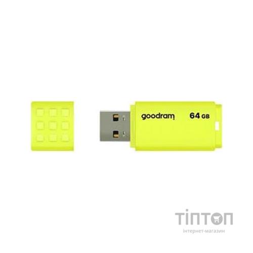 USB флеш накопичувач Goodram 64GB UME2 Yellow USB 2.0 (UME2-0640Y0R11)