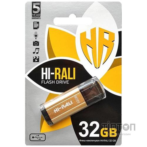 Флеш-накопитель USB 32GB Hi-Rali Stark Series Gold (HI-32GBSTGD)