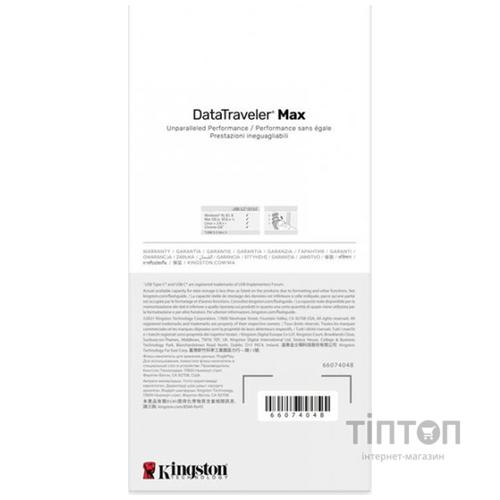 USB флеш накопичувач Kingston USB-накопичувач 1TB DataTraveler Max USB 3.2 Gen 2 Type-C Black (DTMAX/1TB)