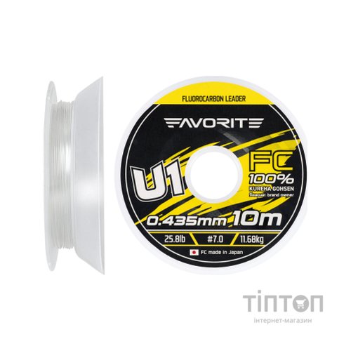 Флюорокарбон Favorite U1 FC 10m 7.0/0.435mm 25.8lb/11.68kg (1693.11.86)