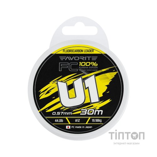 Флюорокарбон Favorite U1 FC 30m 12/0.57mm 44.0lb/19.98kg (1693.12.22)