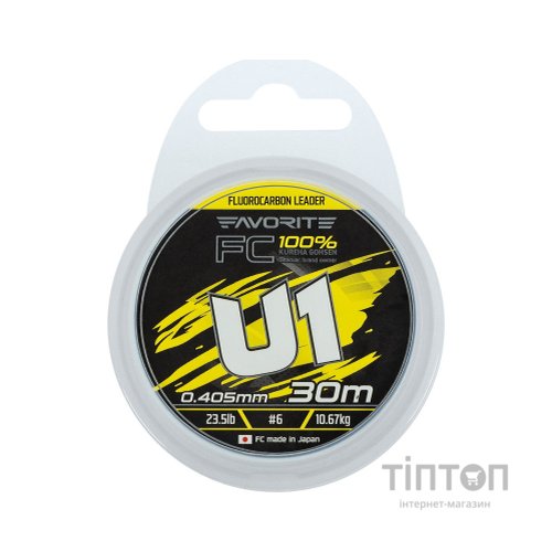 Флюорокарбон Favorite U1 FC 30m 6.0/0.405mm 23.5lb/10.67kg (1693.12.18)