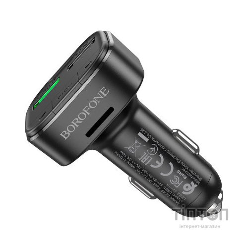 FM модулятор BOROFONE BC43 Flash 2 x USB Black (BC43B)