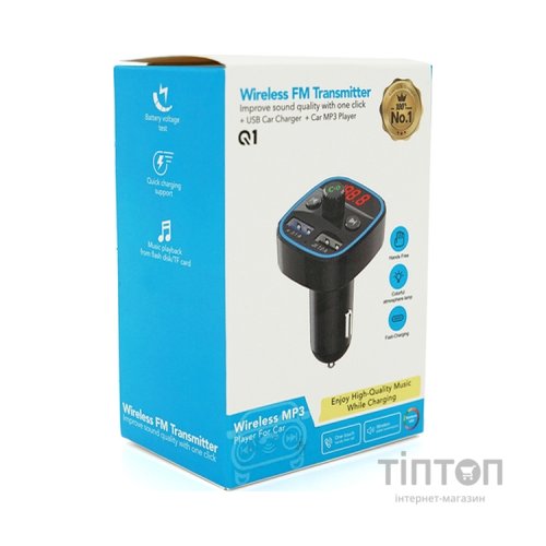 FM модулятор Voltronic Q1, 1.5A, FM, USB, TF (FM-Q1)
