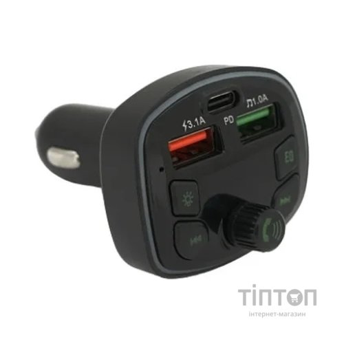FM модулятор Voltronic Q7 з еквалайзером, 3.1A, PD18W, USB, TF (FM-Q7EQ)