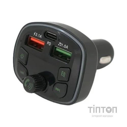 FM модулятор Voltronic Q7 з еквалайзером, 3.1A, PD18W, USB, TF (FM-Q7EQ)