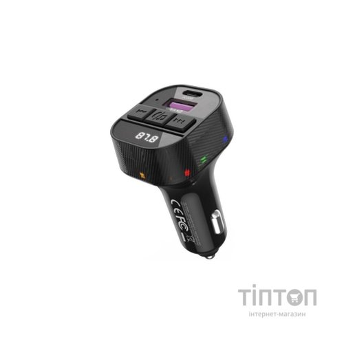 FM модулятор XO BCC17 Car Charger Smart Bluetooth Dual Port PD 30W Чорний (BCC17.black)