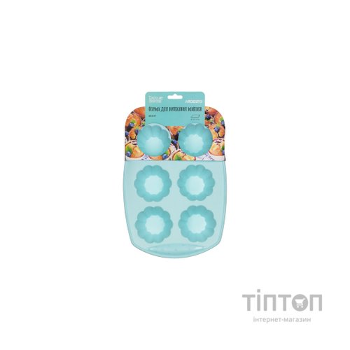 Форма для випікання Ardesto Tasty Baking на 6 шт 30 x 21 x 4 см Silicon Blue (AR2318T)