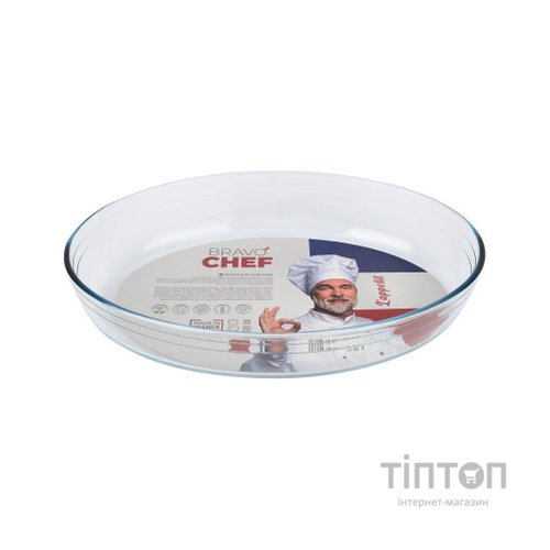 Форма для випікання Bravo Chef склянна овальна 35 х 24 х 6 см (BC-347B/FR)