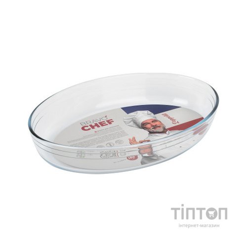 Форма для випікання Bravo Chef склянна овальна 35 х 24 х 6 см (BC-347B/FR)