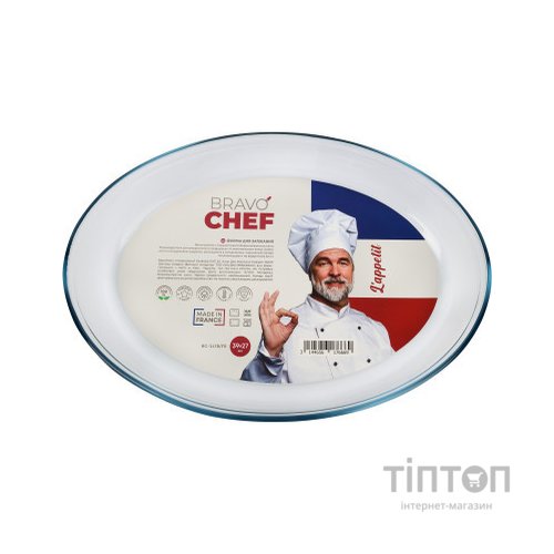 Форма для випікання Bravo Chef склянна овальна 35 х 24 х 6 см (BC-347B/FR)
