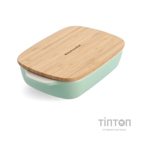 Форма для випікання KitchenAid з кришкою керамогранітна 0,9 л Фісташкова (CC007424-001)