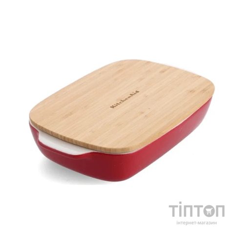 Форма для випікання KitchenAid з кришкою керамогранітна 1,9 л Червона (CC006106-001)