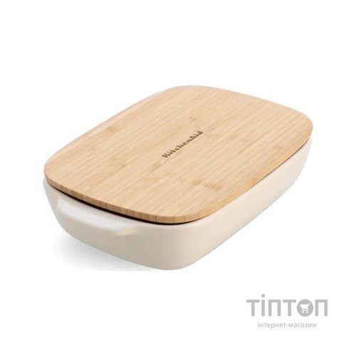 Форма для випікання KitchenAid з кришкою керамогранітна 1,9 л Кремова (CC006107-001)