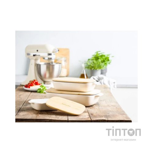 Форма для випікання KitchenAid з кришкою керамогранітна 1,9 л Кремова (CC006107-001)