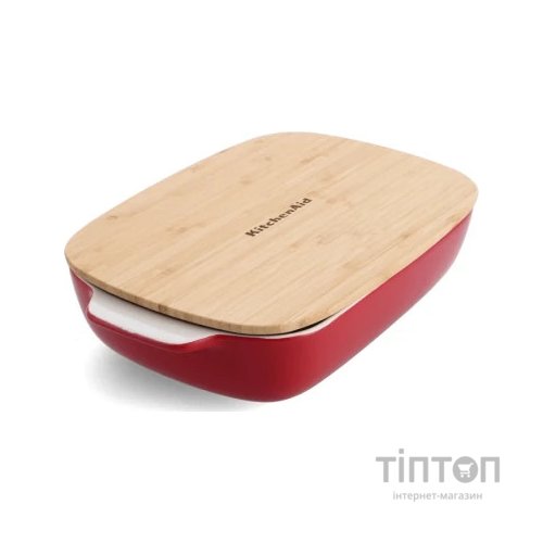 Форма для випікання KitchenAid з кришкою керамогранітна 3,8 л Червона (CC006108-001)