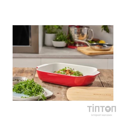 Форма для випікання KitchenAid з кришкою керамогранітна 3,8 л Червона (CC006108-001)