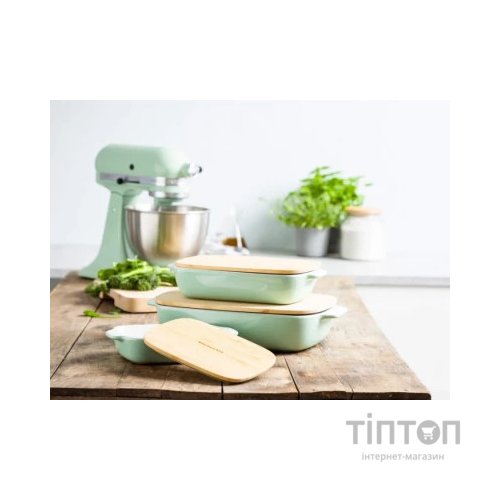 Форма для випікання KitchenAid з кришкою керамогранітна 3,8 л Фісташкова (CC007426-001)