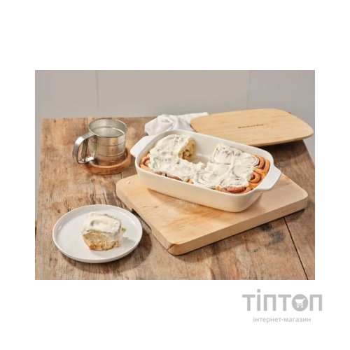 Форма для випікання KitchenAid з кришкою керамогранітна 3,8 л Кремова (CC006109-001)