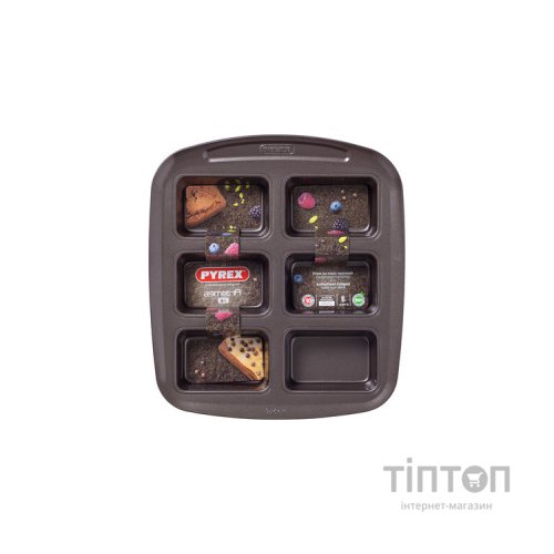 Форма для випікання Pyrex Asimetria мини-cake 6 ячеек (AS06BL0)