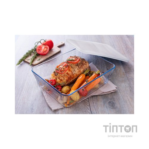 Форма для випікання Pyrex CookFreez з кришкою прямокутна 27 х 22 х 9 см 4 л (244P000/7643)