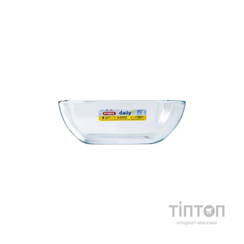 Форма для випікання Pyrex Daily з кришкою прямокутна 22 х 17 см 1.3 л (342P000/3046)