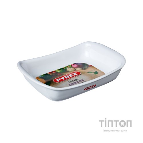 Форма для випікання Pyrex Supreme white прямокутна 33 х 23 см (SU33RR1/7644)