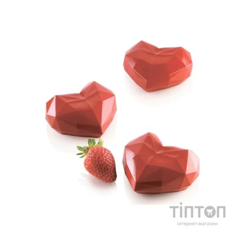 Форма для випікання Silikomart Amore Origami 74x84x h35 мм + каттер (AMORINI ORIGAMI 110)