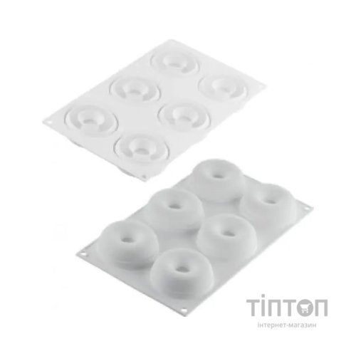 Форма для випікання Silikomart "донатс" d 72 h27 мм (6х80 мл) (DONUTS GOURMAND 80)