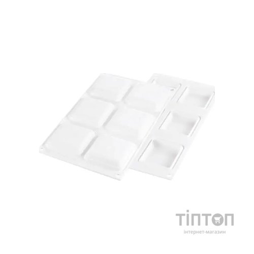 Форма для випікання Silikomart "квадрат" 67x67 h15 мм (60 мл x 6) (DECOR SQUARE 60)