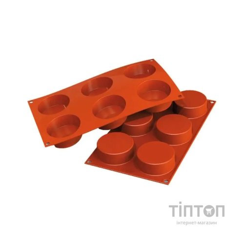Форма для випікання Silikomart "Циліндр" 70 mm h27 , 6 x 103,5 ml (SF205/C)