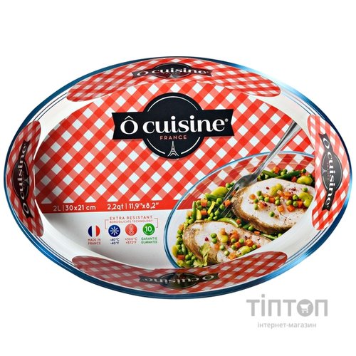 Форма с/к O CUISINE склянна овал. 30х21х6см (2л) (345BC00/1144)
