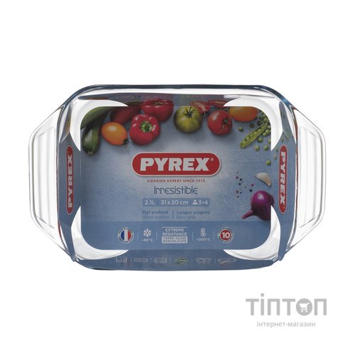 Форма с/к PYREX Irresistible форма скл.прямокут. 31х20х6см (2,1л) (407B000/7146)