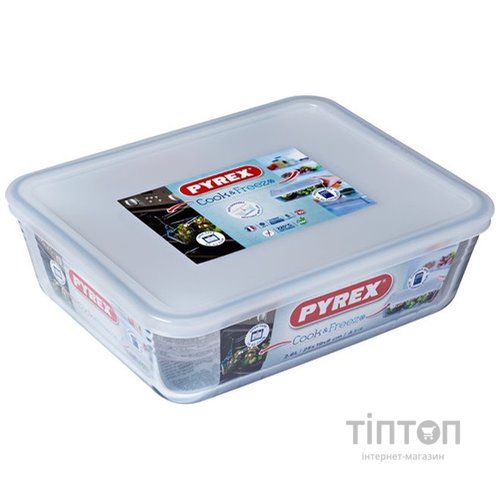 Форма з кришкою Pyrex Cook&Freez, 25х19х8 см