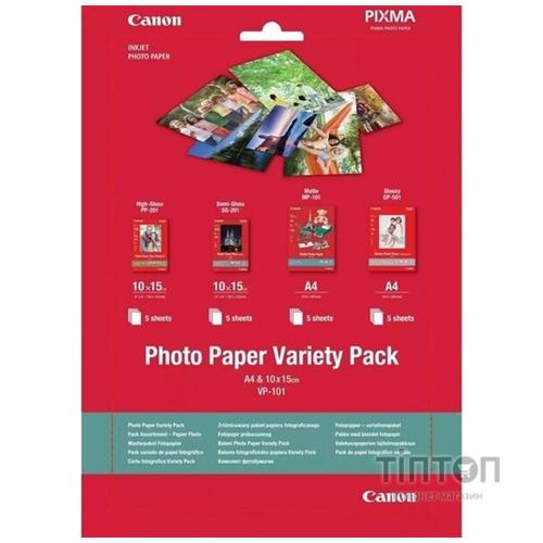 Фотобумага CANON (VP-101) Variety Pack 10x15см+A4 20л (0775B079)