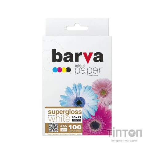 Фотопапір Barva 10x15, 255 g/m2, PROFI, 100арк, supergloss (R255-265)