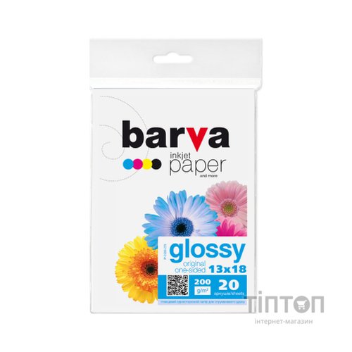 Фотопапір Barva 13x18, 200g/m2, Original Glossy, 20л (IP-C200-270)