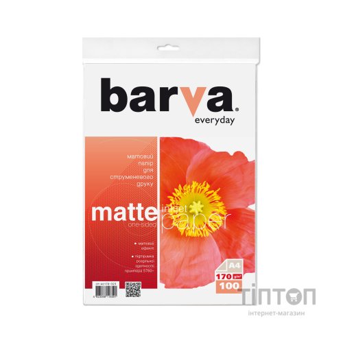 Фотопапір Barva A4 Everyday Matte 170г, 100л (IP-AE170-323)