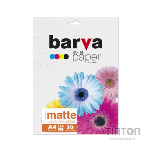 Фотопапір BARVA сатин, А4, 190г/м2, 20 листків