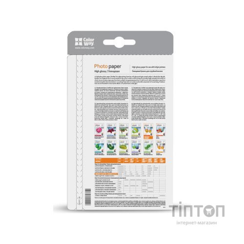 Фотопапір ColorWay глянцевий, 180 г/м2, 100 листків