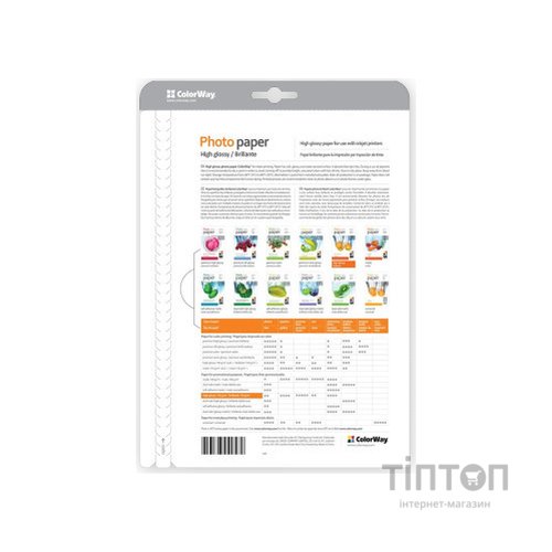 Фотопапір ColorWay глянцевий, А4, 200г/м2, 50 листків
