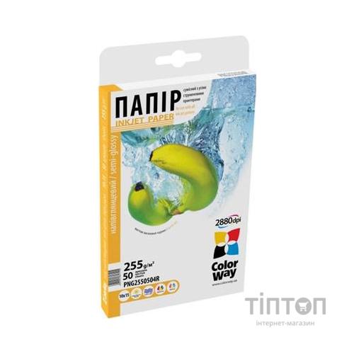 Фотопапір Colorway напівглянцевий, А6, 255г/м2, 50 листків
