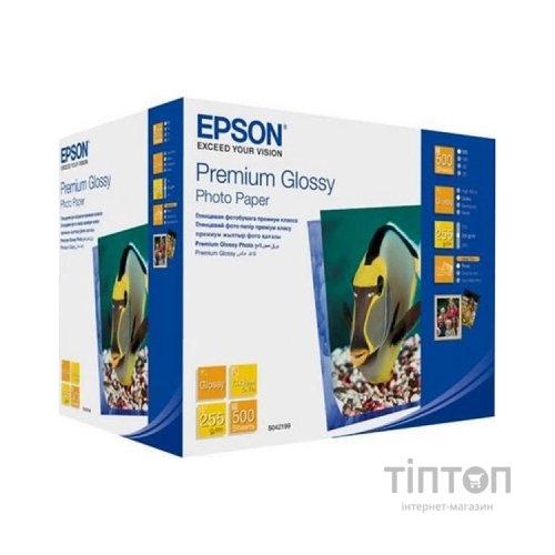 Фотопапір Epson глянцевий, 13x18, 255 г/м2, 500 листків