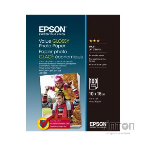 Фотопапір Epson глянцевий, А6, 183г/м2, 100 листків