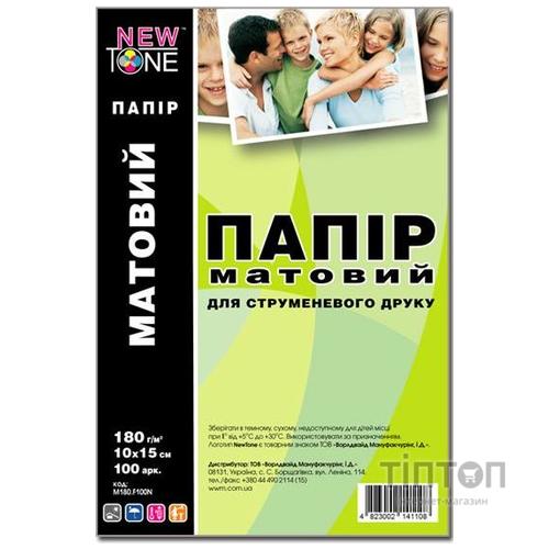Фотопапір NewTone матовий, А6, 180г/м2, 100 листків
